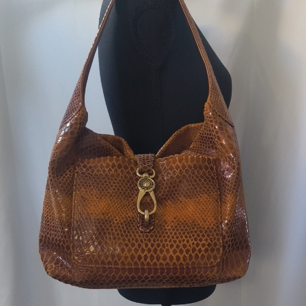 Dooney & Bourke Snake Pattern Leather Shoulder Bag -Vintage -Excellent Condition